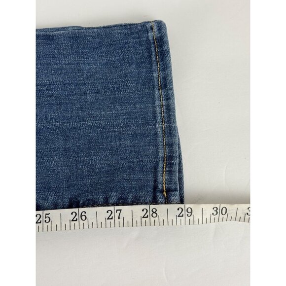 Levi's 724 NEW High Rise Straight Medium Wash Jean W26 L30 Short Casual Stretch - Picture 8 of 14